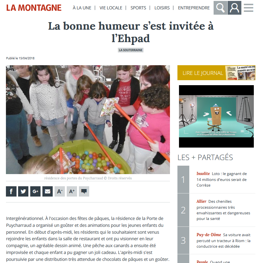 La bonne humeur s est invitee a l ehpad